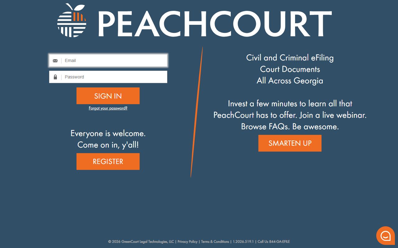 PeachCourt account page for Seminole County court records after jail arrest